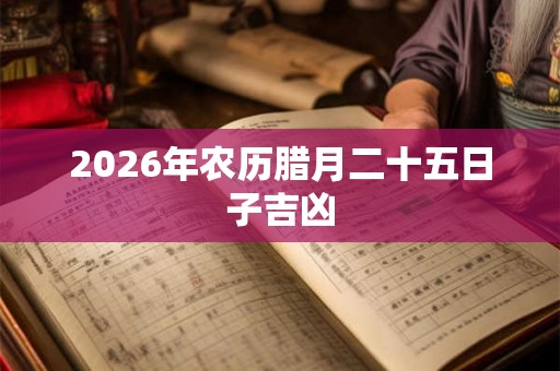2026年农历腊月二十五日子吉凶