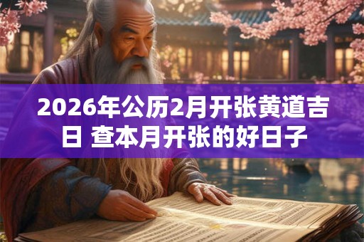 2026年公历2月开张黄道吉日 查本月开张的好日子