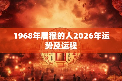 1968年属猴的人2026年运势及运程