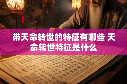 带天命转世的特征有哪些 天命转世特征是什么