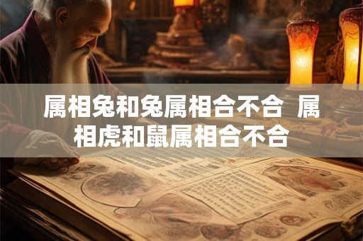 属相兔和兔属相合不合 属相虎和鼠属相合不合 属相兔和兔属相合不合 属相虎和鼠属相合不合
