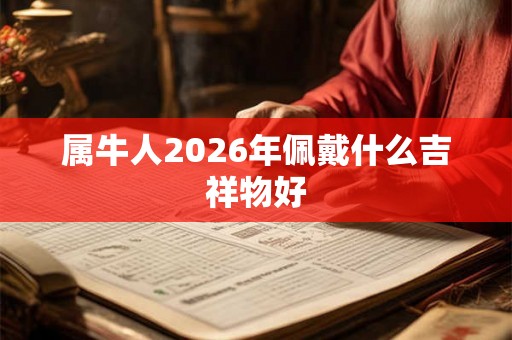 属牛人2026年佩戴什么吉祥物好 属牛人2026年佩戴什么吉祥物好