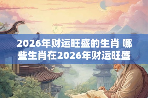 2026年财运旺盛的生肖 哪些生肖在2026年财运旺盛