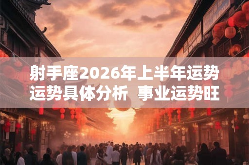 射手座2026年上半年运势运势具体分析  事业运势旺盛