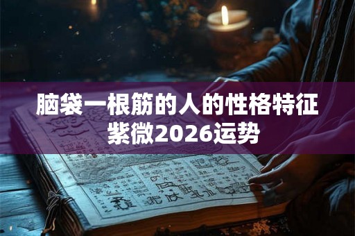 脑袋一根筋的人的性格特征  紫微2026运势