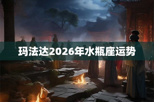 玛法达2026年水瓶座运势