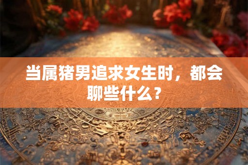 当属猪男追求女生时，都会聊些什么？