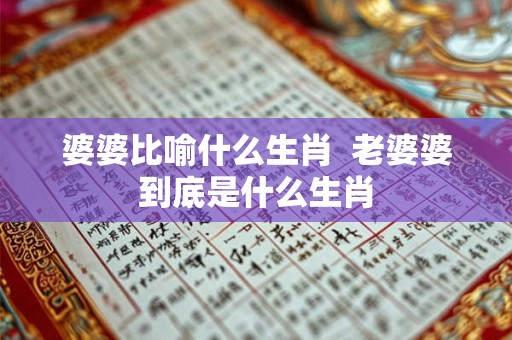 婆婆比喻什么生肖  老婆婆到底是什么生肖