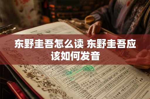 东野圭吾怎么读 东野圭吾应该如何发音