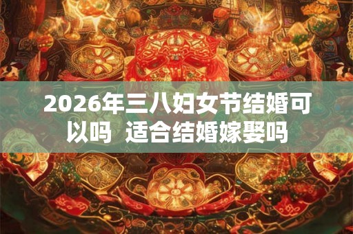 2026年三八妇女节结婚可以吗 适合结婚嫁娶吗 2026年三八妇女节结婚可以吗 适合结婚嫁娶吗