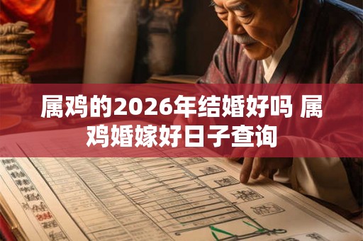属鸡的2026年结婚好吗 属鸡婚嫁好日子查询