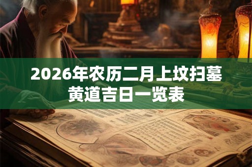 2026年农历二月上坟扫墓黄道吉日一览表