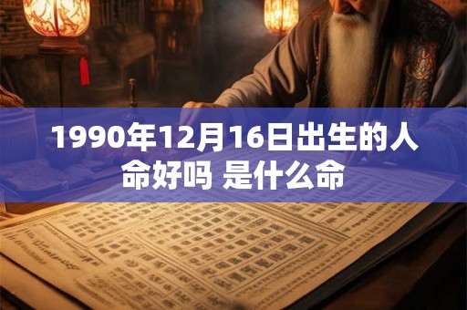 1990年12月16日出生的人命好吗 是什么命