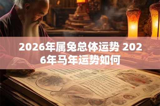 2026年属兔总体运势 2026年马年运势如何 2026年属兔总体运势 2026年马年运势如何