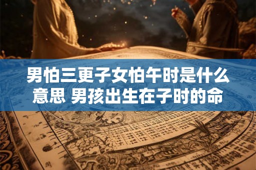 男怕三更子女怕午时是什么意思 男孩出生在子时的命运