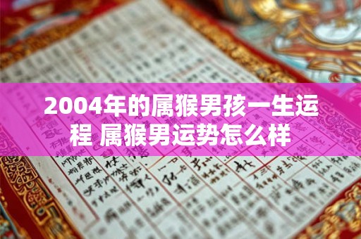 2004年的属猴男孩一生运程 属猴男运势怎么样