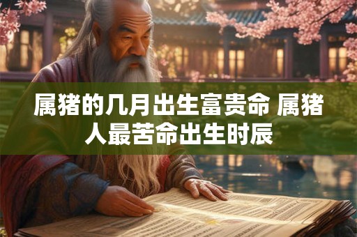 属猪的几月出生富贵命 属猪人最苦命出生时辰