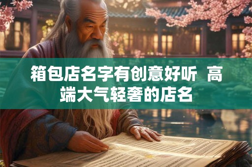 箱包店名字有创意好听  高端大气轻奢的店名