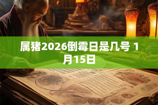 属猪2026倒霉日是几号 1月15日
