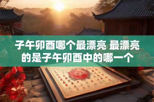 子午卯酉哪个最漂亮 最漂亮的是子午卯酉中的哪一个