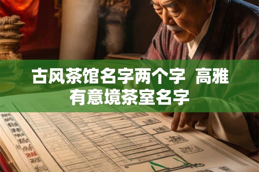 古风茶馆名字两个字  高雅有意境茶室名字