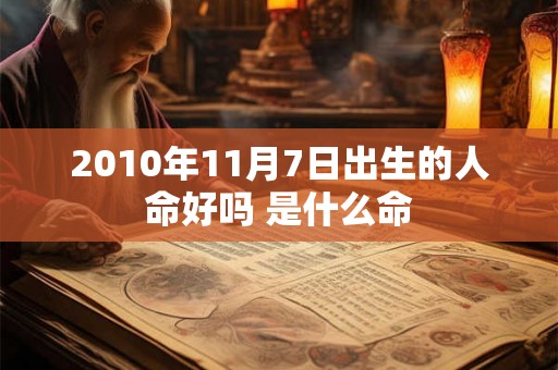 2010年11月7日出生的人命好吗 是什么命