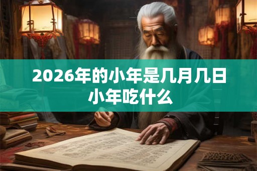 2026年的小年是几月几日 小年吃什么