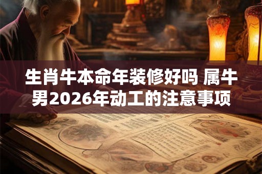 生肖牛本命年装修好吗 属牛男2026年动工的注意事项