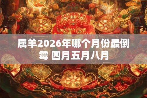 属羊2026年哪个月份最倒霉 四月五月八月 属羊2026年哪个月份最倒霉 四月五月八月