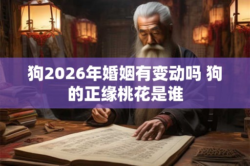 狗2026年婚姻有变动吗 狗的正缘桃花是谁