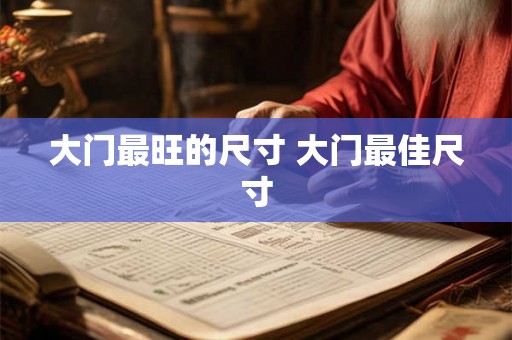 大门最旺的尺寸 大门最佳尺寸