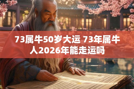 73属牛50岁大运 73年属牛人2026年能走运吗