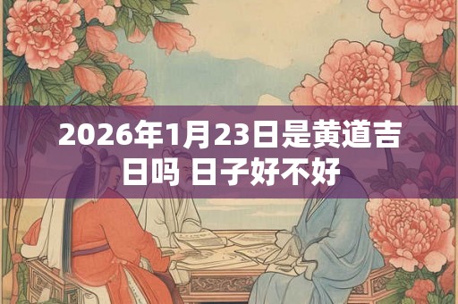 2026年1月23日是黄道吉日吗 日子好不好