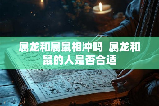 属龙和属鼠相冲吗  属龙和鼠的人是否合适