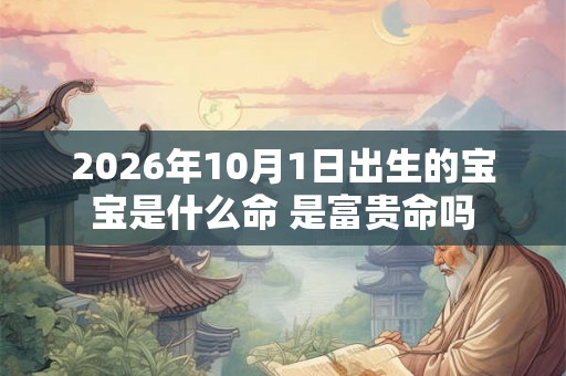 2026年10月1日出生的宝宝是什么命 是富贵命吗