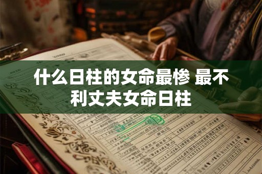 什么日柱的女命最惨 最不利丈夫女命日柱