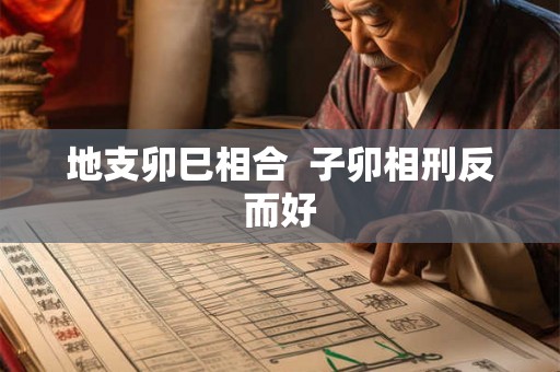 地支卯巳相合  子卯相刑反而好