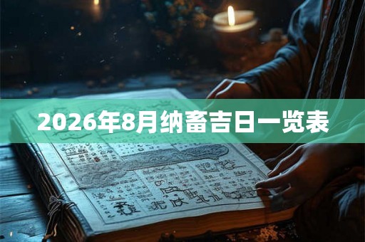 2026年8月纳畜吉日一览表
