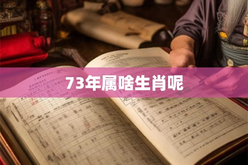 73年属啥生肖呢