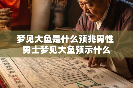 梦见大鱼是什么预兆男性 男士梦见大鱼预示什么