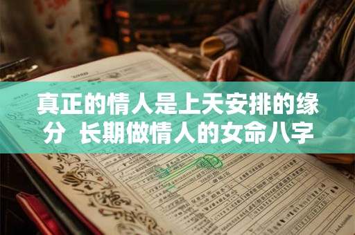 真正的情人是上天安排的缘分 长期做情人的女命八字 真正的情人是上天安排的缘分 长期做情人的女命八字