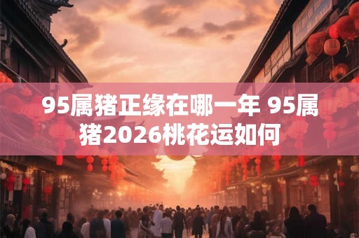 95属猪正缘在哪一年 95属猪2026桃花运如何