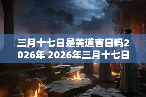 三月十七日是黄道吉日吗2026年 2026年三月十七日宜嫁娶吗