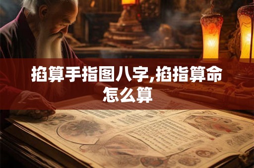 掐算手指图八字,掐指算命怎么算