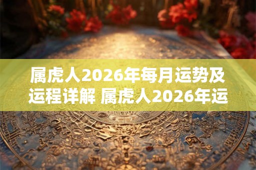 属虎人2026年每月运势及运程详解 属虎人2026年运势如何