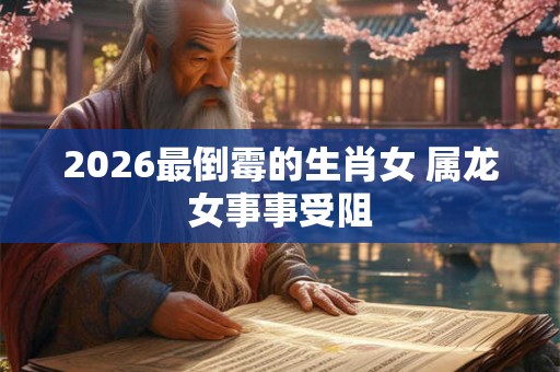 2026最倒霉的生肖女 属龙女事事受阻