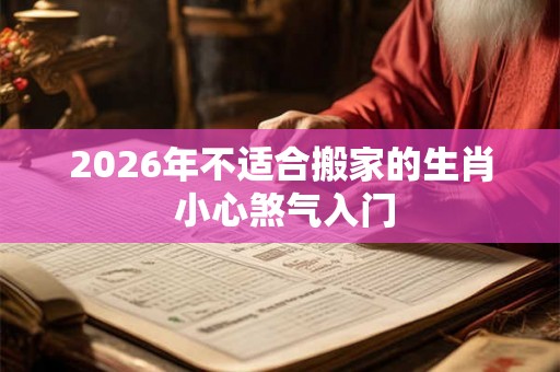 2026年不适合搬家的生肖 小心煞气入门
