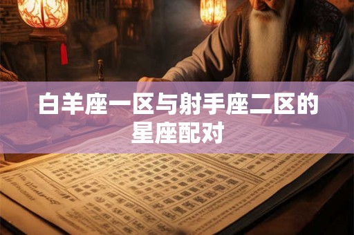 白羊座一区与射手座二区的星座配对 白羊座一区与射手座二区的星座配对