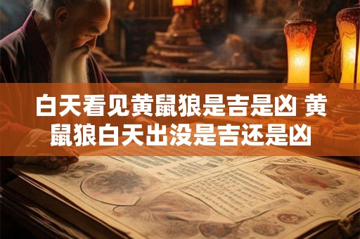 白天看见黄鼠狼是吉是凶 黄鼠狼白天出没是吉还是凶