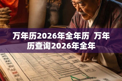 万年历2026年全年历  万年历查询2026年全年